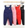 [Warm Snow Pants] Winter Warm Snow Pants with Fleece Lining | Baby's Toddler & Infant Boy's Suspender Pants with Pockets for Outdoor