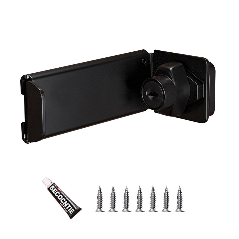 New Stainless Steel Door Clasp Lock 90 Degree Anti-theft Padlock Hasp Right Angle Burglar-proof Door Hasps Door