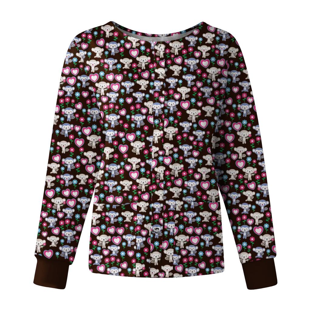 Женские топы с длинными рукавами и карманами, рабочий воротник-стойка, однобортный защитный комбинезон, куртка, топ