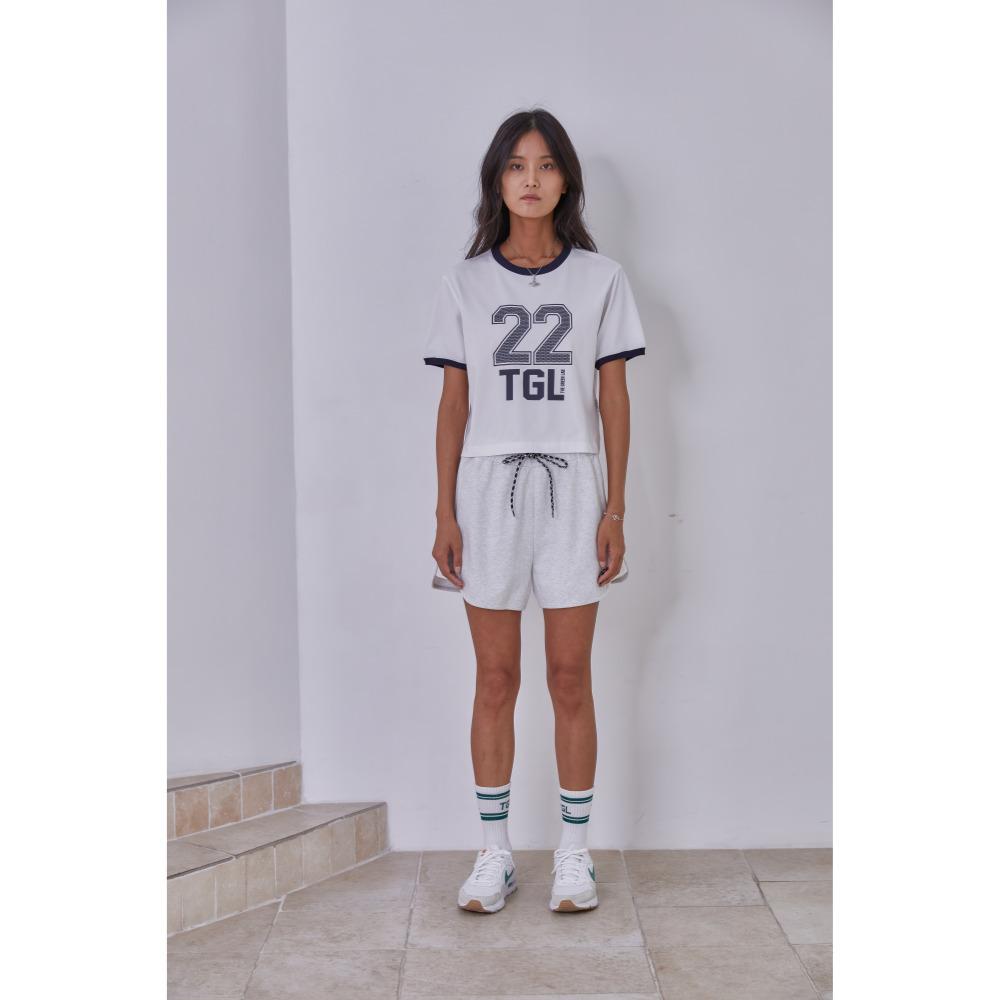 THE GREEN LAB Women'S Recycled Sweat Shorts [White Melange]