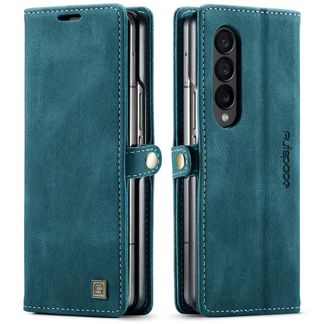 Кожаная сумка с полной защитой для Samsung Galaxy Z Fold 4 5g Fold4 Fold5 Fold 5 Zfold4 Zfold5, чехлы-кошельки с карманом для карт