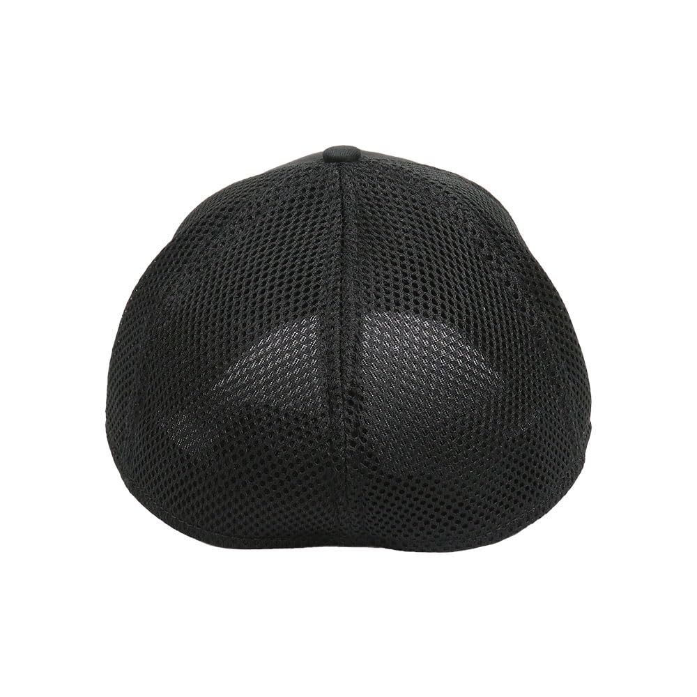 NEW ERA [New Era] Mesh Cap for Men and Women NewEra NE1020 Plain Hat Baseball Cap 39THIRTY Stretch Elastic 6 Panel Trucker SM Black [Used]