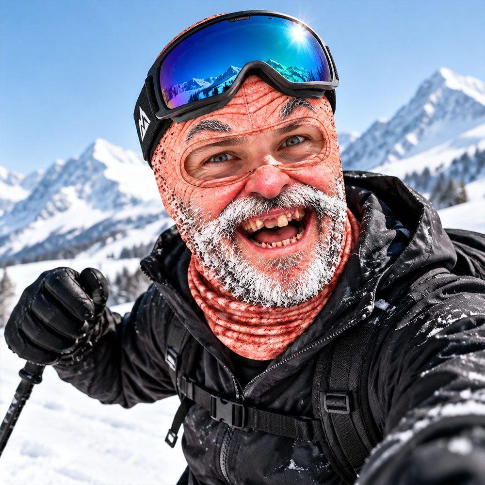 Breathable Funny Ski Mask Old Man Pattern Full Face Mask For Outdoor/Cycling/Pranks/Party