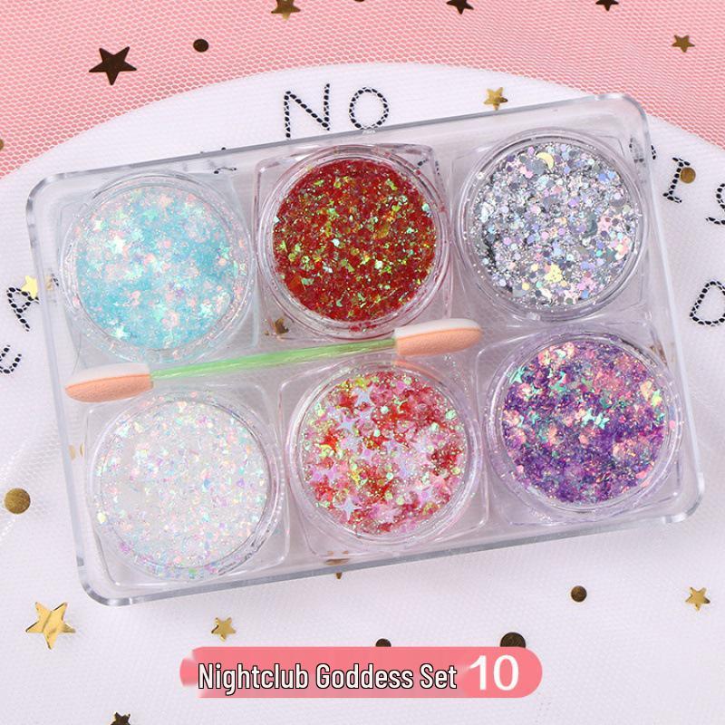 Bling Eye Makeup Stickers: Glitter Stars & Pearlescent Gel Eyeshadow for Fairy Stage Sparkle