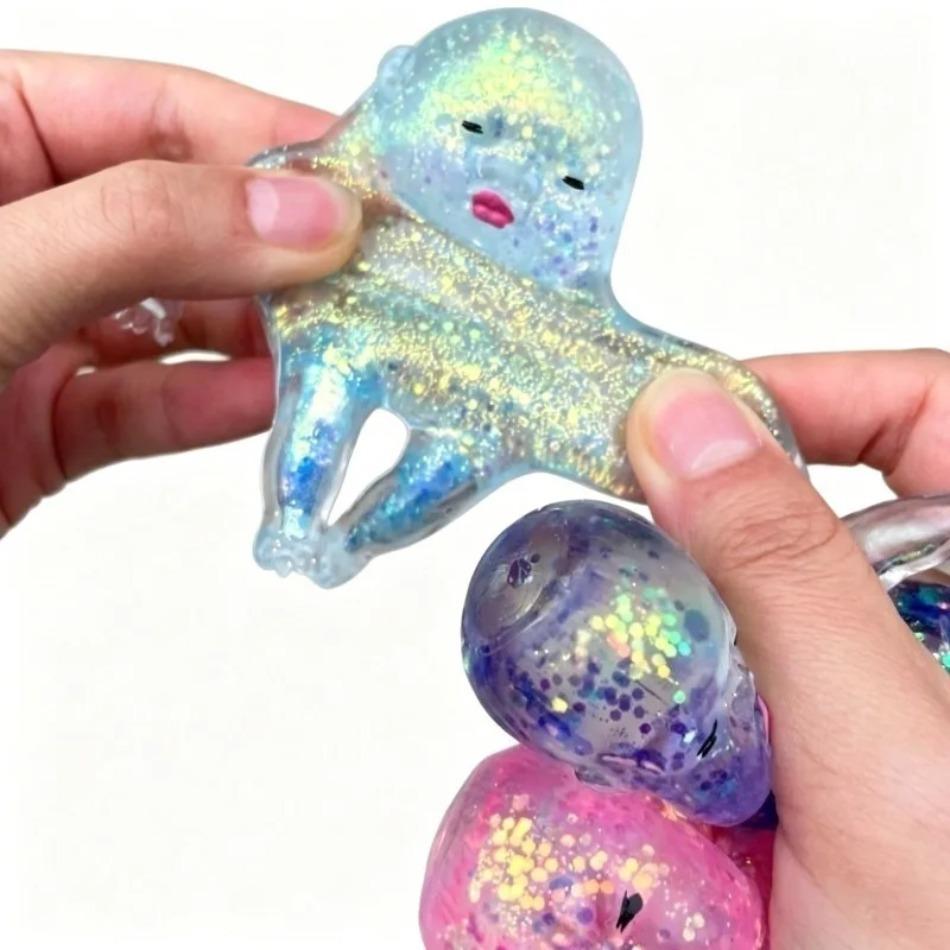 Squishy Maltose Sugar Baby Squeeze Toy Kawaii Baby Stretchable Slow Rising Fidget Toy for Adults Stress Anxiety Relief Gifts