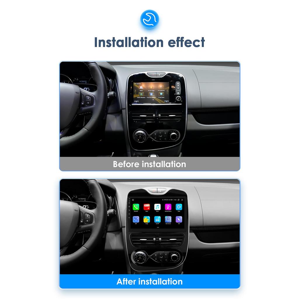 Hizpo Беспроводной Carplay 4G-LTE 2din Android Автомагнитола для Renault Clio 4 2012-2016 Автомобильный Мультимедиа Стерео GPS Навигатор Аудио Видео BT Интеллектуальный Экран