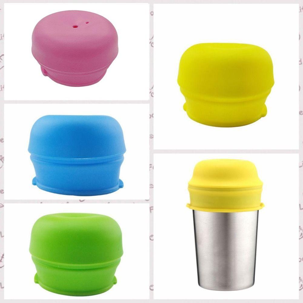 With Straw Hole Silicone Sippy Cup Lid Spill-Proof Straw Cup Cover Cup Accessories Mason Jar