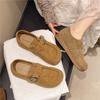 Retro Suede Platform Boken Shoes Women's Autumn New Soft-soled Doudou Shoes French High-end Casual Shoes
