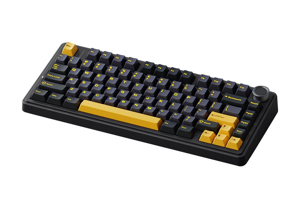 AULA F75 Gaming Keyboard, Mechanical Keyboard with Gasket, 80 Keys, Collision-Free, Compact, Bluetooth 5.0, 2.4GHz, Type-C, 5-Layer Pads & Knobs,