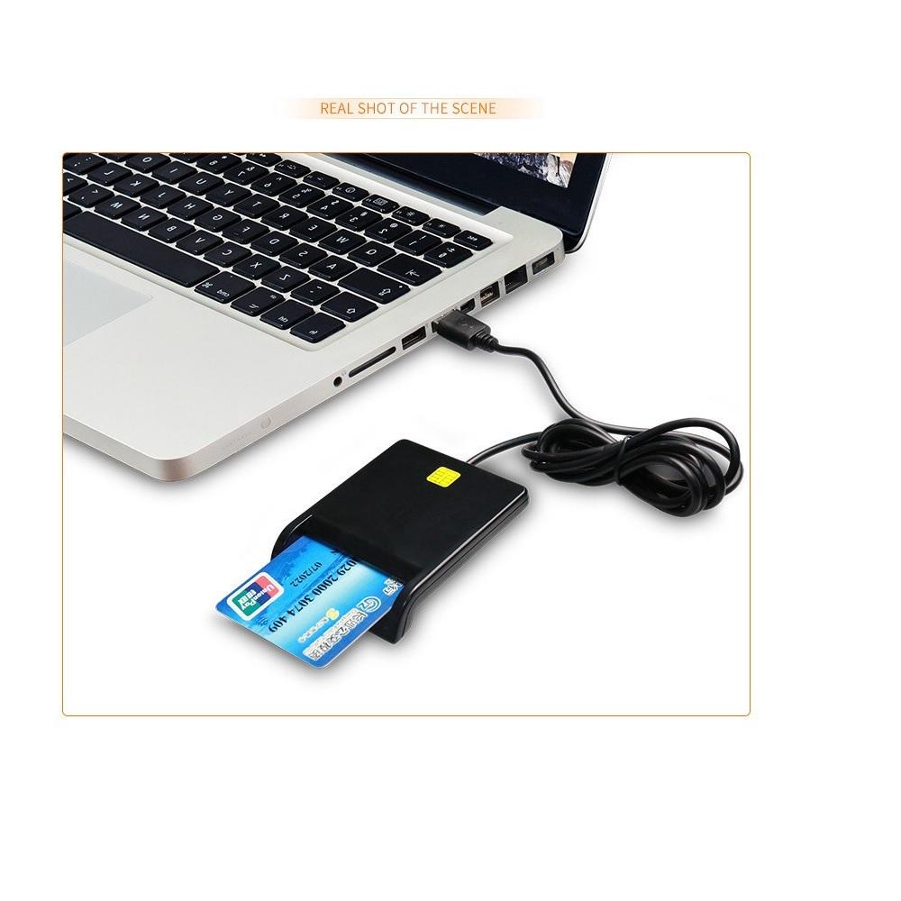 USB 2.0 Smart Chip Card Reader For DOD CAC Common Access-Bank Card-ID For Mac OS