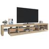 Vidaxl Szafka Pod Tv Z Oświetleniem Led, Dąb Sonoma, 260X36,5X40 Cm