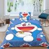 Exquisite 3D Cartoon Cat Wallpaper D-Doraemon Print Bedding Set Duvet Cover Comforter Bed Youth Kids Girls Boys Gift