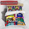 3pcs Duvet Cover Set (1*Duvet Cover + 2*Pillowcase, Without Core), Custom Name Among Us Pattern Bedding Set, Home Bedroom Decor Gift