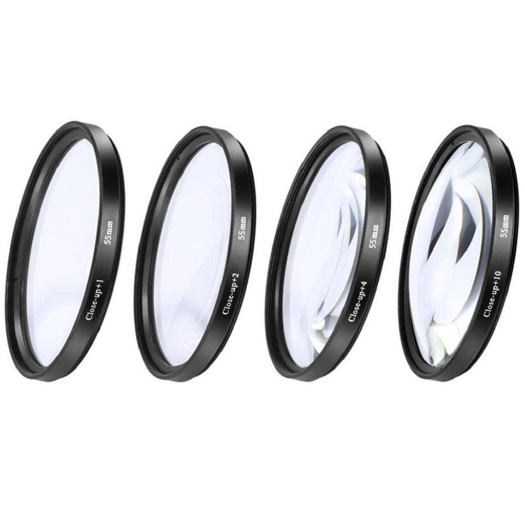 Макрофильтры Close Up Набор +1 +2 +4 +10 Для объективов камер Canon Nikon Sony 37 мм-77 мм Фотография
