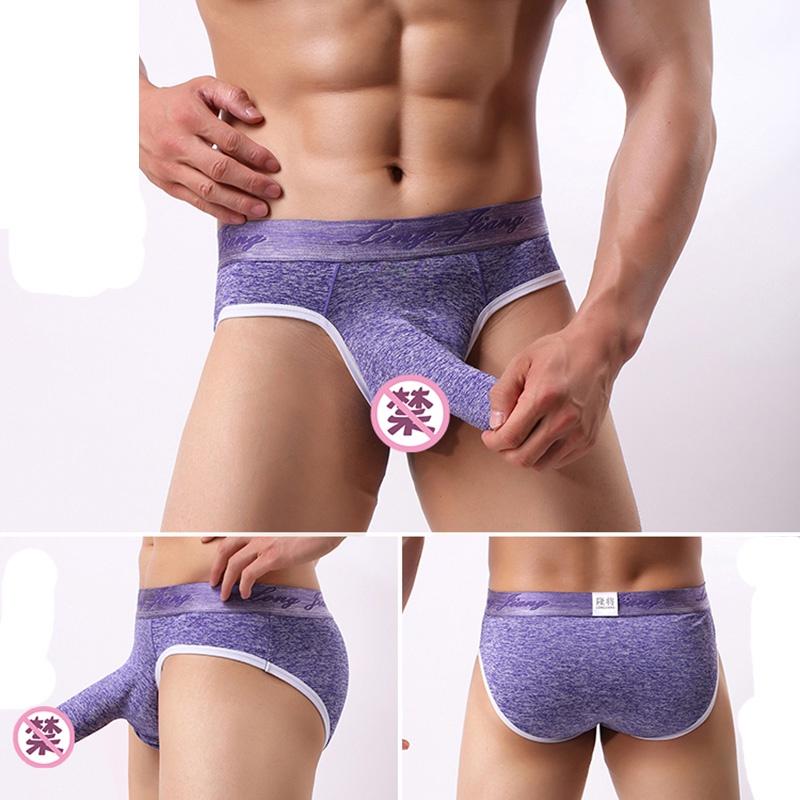 Men Bikini Pouch Briefs Sleeve Penis Sheath Underwear Shorts Underpants Lingerie