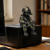 Tactical Sniper Mini Figurine Exquisite Craftsmanship Special Forces Statue for Household Adults Men Indoors Bedroom Use
