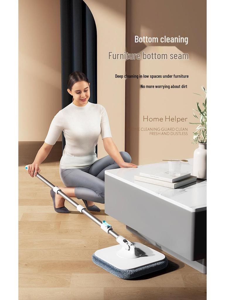 Hands-Free Mop with Clean and Dirty Water Separation - Rotating Household Cleaning Tool