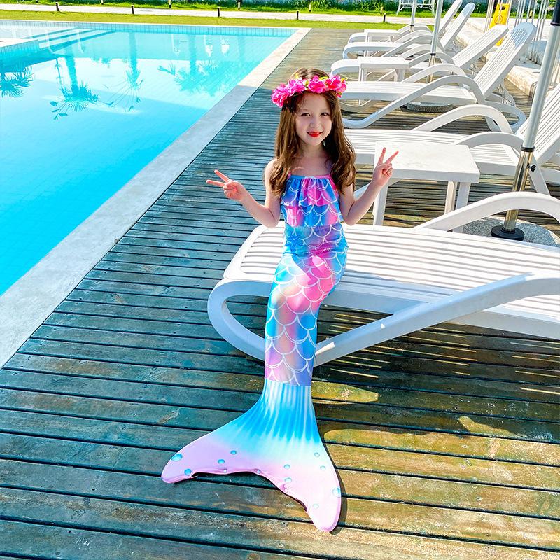 Ghnatygren Mermaid Swimsuit Mermaid Tail Swimsuit Girls Swimsuit Set Children's Hot Spring Swimsuit
