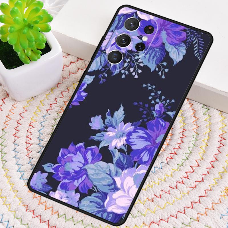 Силиконовый чехол для телефона с цветочным принтом «Полночь» для Samsung Galaxy note 10 pro S26 S25 S24 S23 S22 S21 Plus S25Ultra Capa Cover