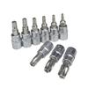 9pcs/set 5 Point Star Torx Screwdriver Bit Drive Socket Pentalobe TS10 TS15 TS20 TS25 TS27 TS30 TS40 TS45 TS50 Tools