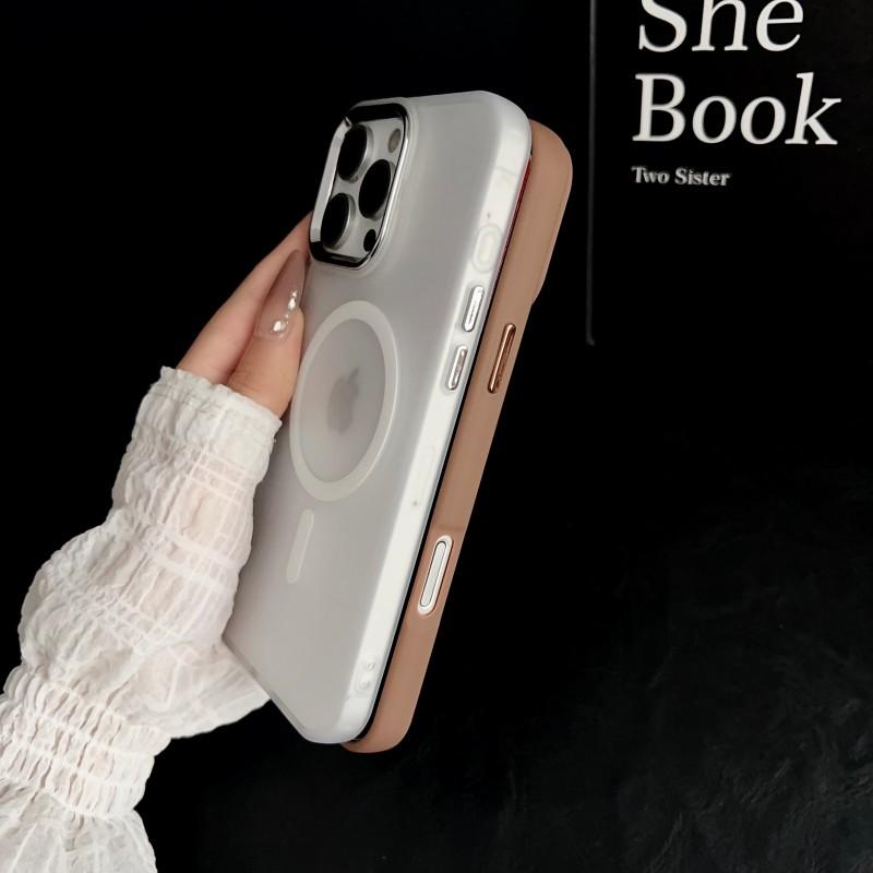 Magnetic Luxury Matte Translucent Armor Shockproof Case For iPhone 16 15 14 13 12 11 Pro Max Plus Magsafe Wireless Charge Cover