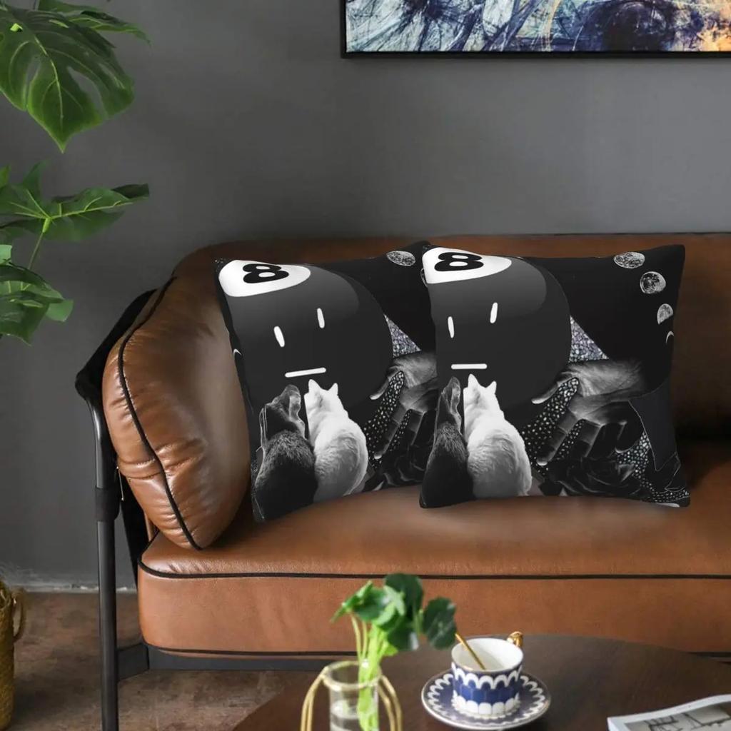 Battle For Dream Island Bfdi 8-Ball 2 Pcs Square Pillowcase Pillow Cover Cushion Zip Decorative Comfort Throw Pillow For Home