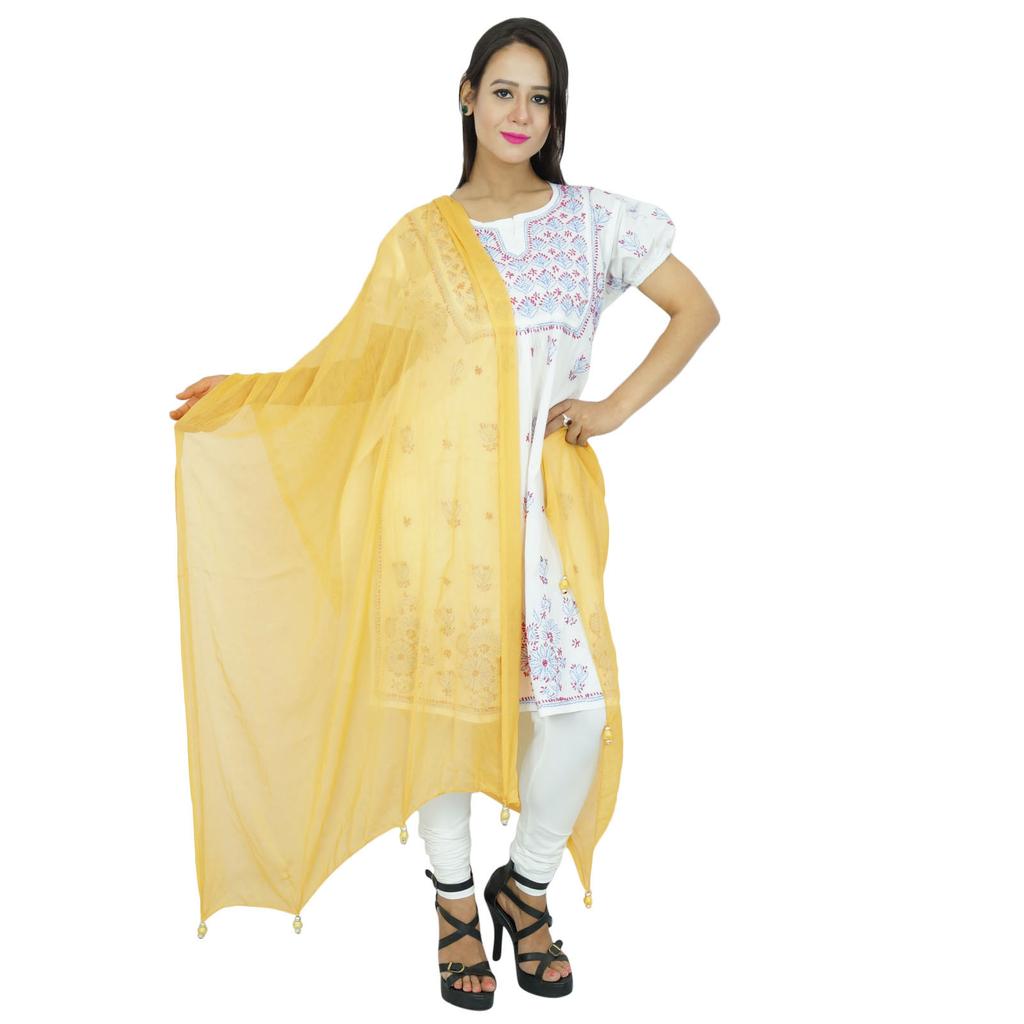 Индийские шарфы из шифона, накидка на шею, женская одежда, палантин Chunni Long Dupatta, подарок для