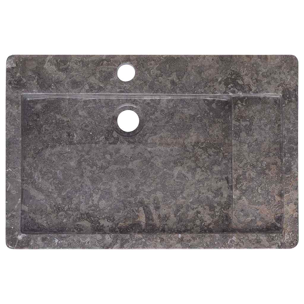 Washbasin Gray 58x39x10 cm Marble