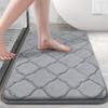 Rhombus Emboss Bathroom Cashmere Thickening Mat Bath Non-slip Carpets In Wash Basin Bathtub Side Floor Rug Shower Room Doormat Memory Foam 3D Pad