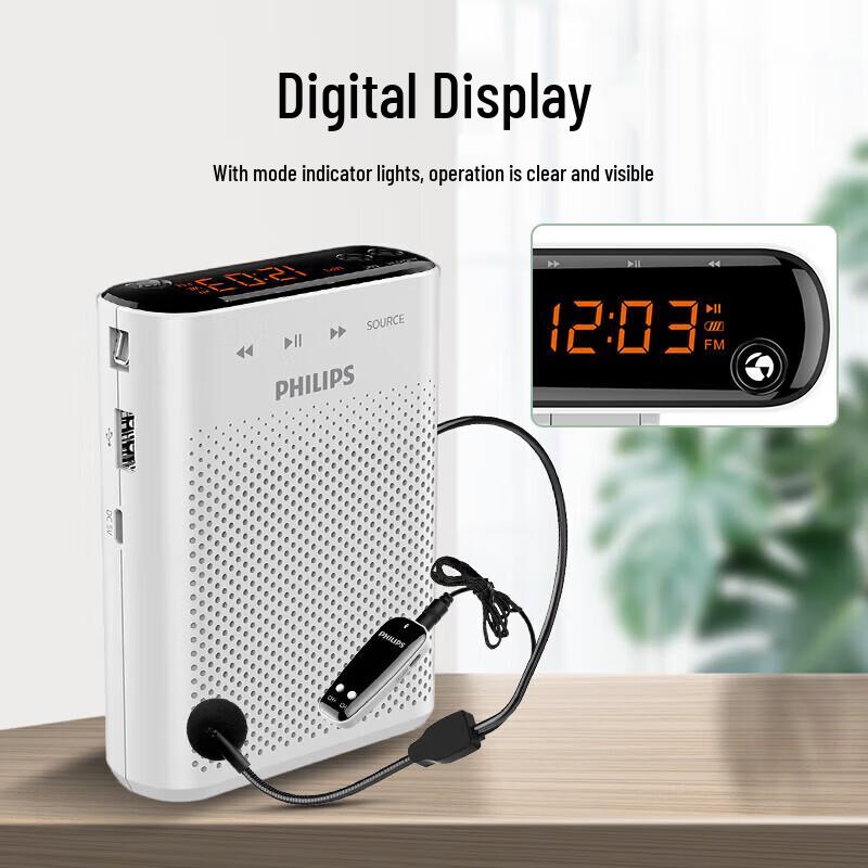 Philips Беспроводной голосовой усилитель SBM220 с Bluetooth-динамиком, вилка CN (адаптер в комплекте) (Китайская версия)