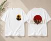 One Piece Luffy Straw Hat Crew Front Back Printed Tshirt Unisex Oversized Anime Streetwear Cotton Casual Tee