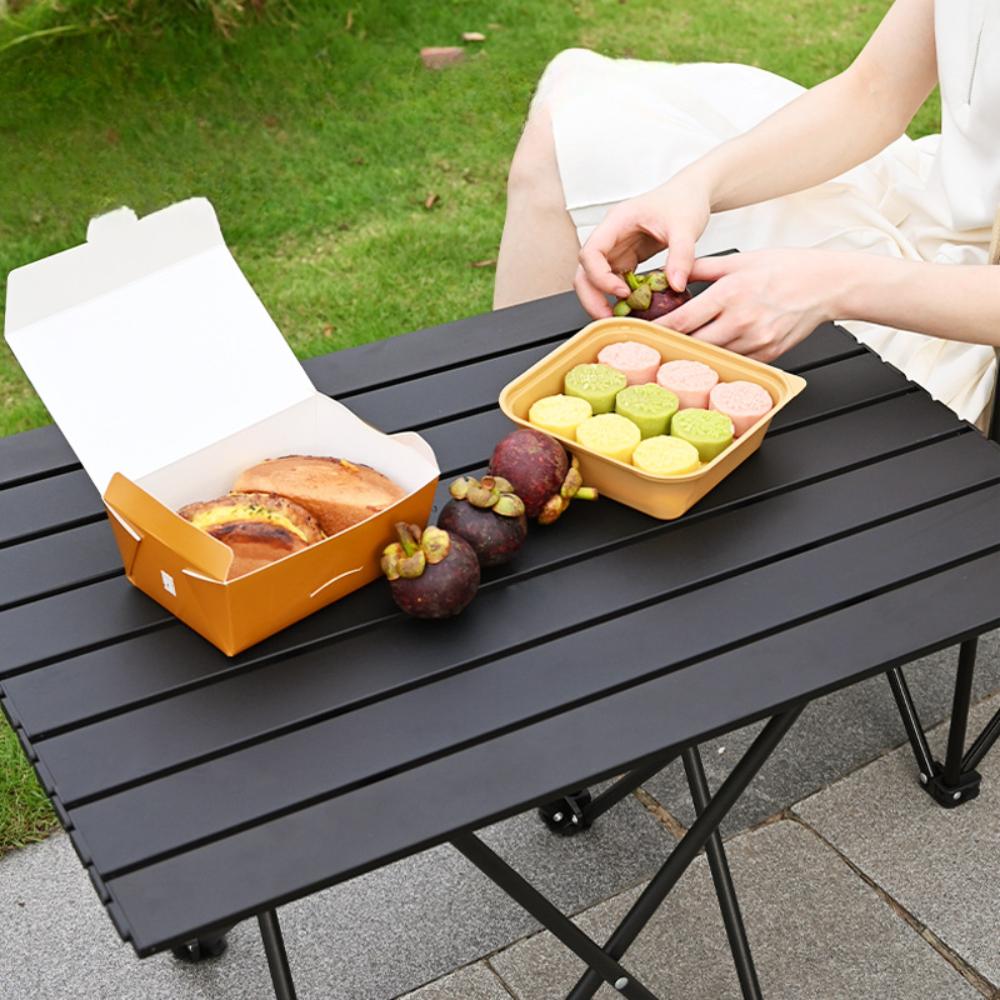 Складной стол для кемпинга на открытом воздухе, портативный стол для пикника и барбекю, сверхлегкий складной стол для кемпинга с яичными роллами, металлические столы для походов и рыбалки