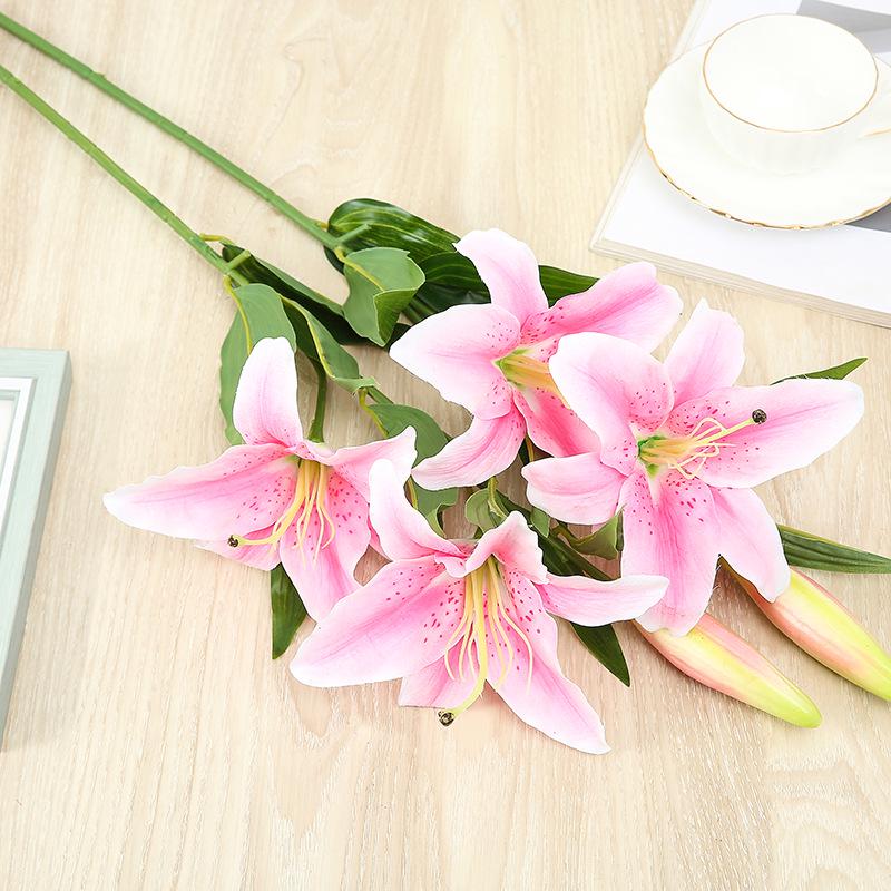 3D Touch Simulation Lily Flowers for Wedding and Home Decor