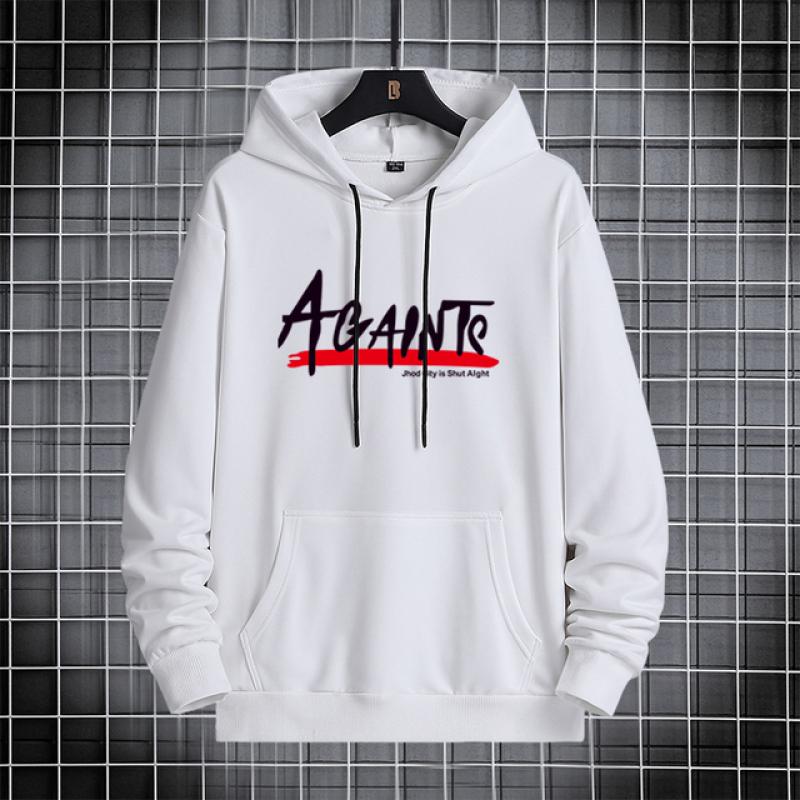 Осенне-зимний мужской и женский свитер с капюшоном с модным принтом Slim Fit