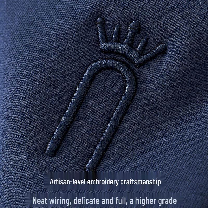 2025 Женские спортивные брюки с высокой посадкой и флисовой подкладкой, с карманами и молниями - в корейском стиле.