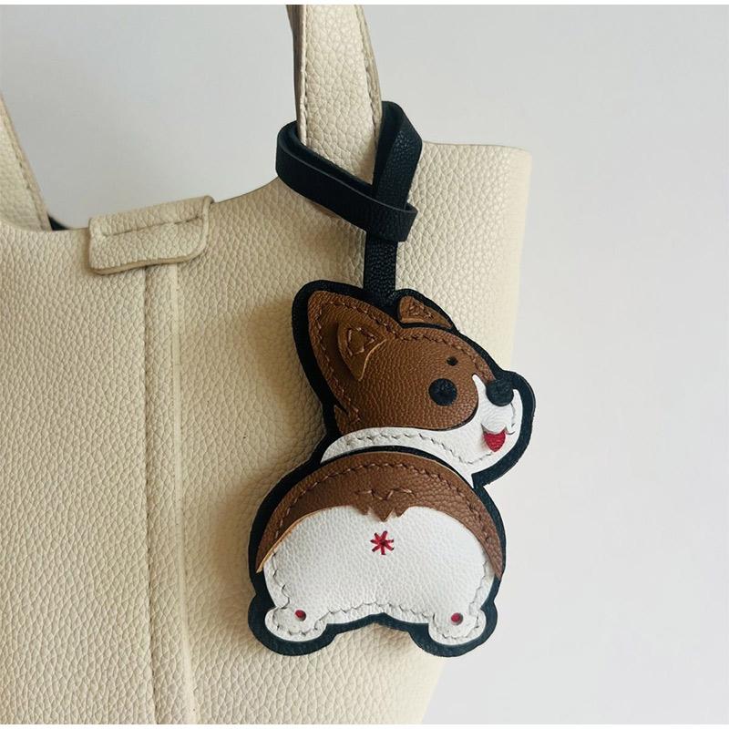 Подвеска-сумка Тигр Ручная работа Натуральная кожа Брелок Универсальный Креативная Личность Нишевый Подарок Друзьям Паре Изысканный Подвеска