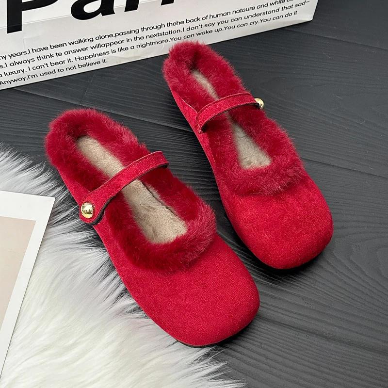 Fur Leopard Women Slippers Flats Casual Cotton Shoes Winter 2025 Trend Fashion Home Flip Flops Cozy Warm New Mujer Snow Botas