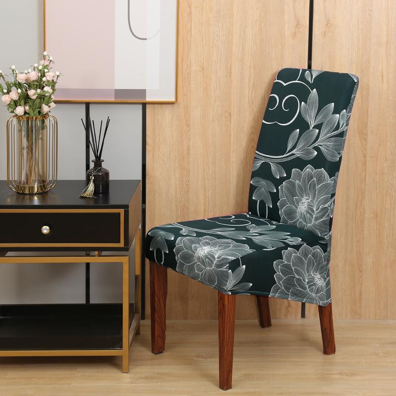 Чехол для стула с цветочным принтом и высокой спинкой, размер XL/M, эластичное платье для чехлов на стулья для столовой, свадьбы, банкета, домашнего декора
