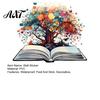 Floral Book Tree Wall Stickers Large Sticker, Colorful Flowers Decal, Waterproof Flexible PVC Covering Peel And Stick Decal for Home Living
