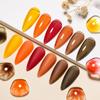MEET ACROSS 1 Bottle 7ml Jelly Amber Gel Polish Translucent Jelly Nail Gel Manicure UV LED Semi Permanent Soak Off Nail Polish