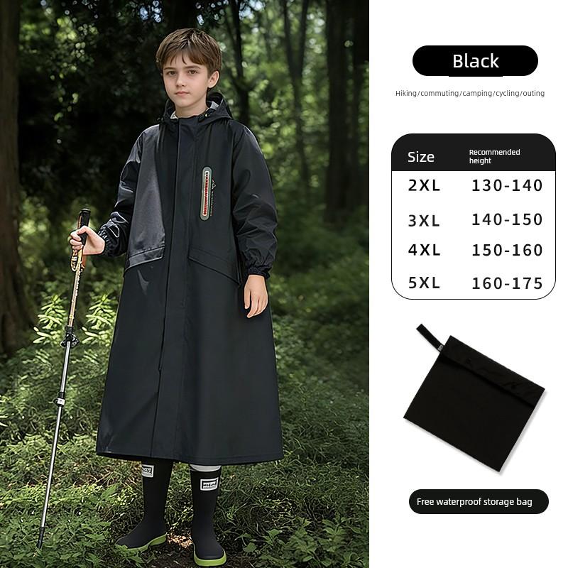 Children's Raincoat, Long Full-Body Waterproof Poncho for Students Going to School, New Model for Teenagers and Middle School Students for Outdoor