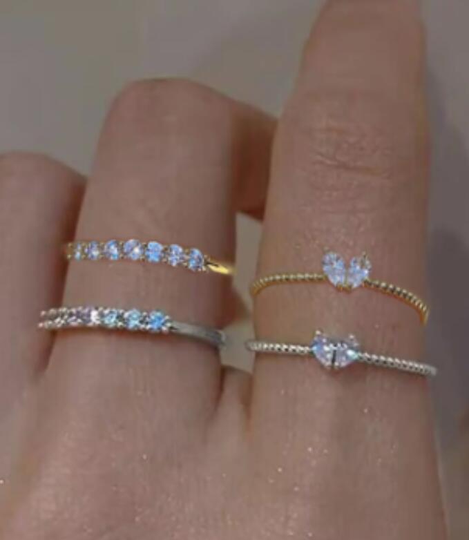 Кольцо в форме сердца в стиле ретро для девочек, открывающееся кольцо, геометрическое кольцо в стиле панк, подходит для женских украшений для вечеринок.