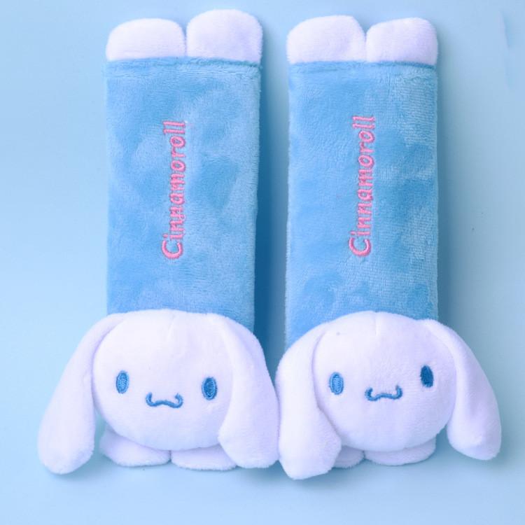 Накладка на ремень безопасности Sanrio Kuromi с плюшевой подкладкой для безопасного и комфортного путешествия
