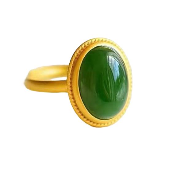 Кольцо из натурального камня в этническом стиле, регулируемые кольца для пальцев, овальные украшения из драгоценных камней для женщин, подарок на годовщину, день рождения, свадьбу