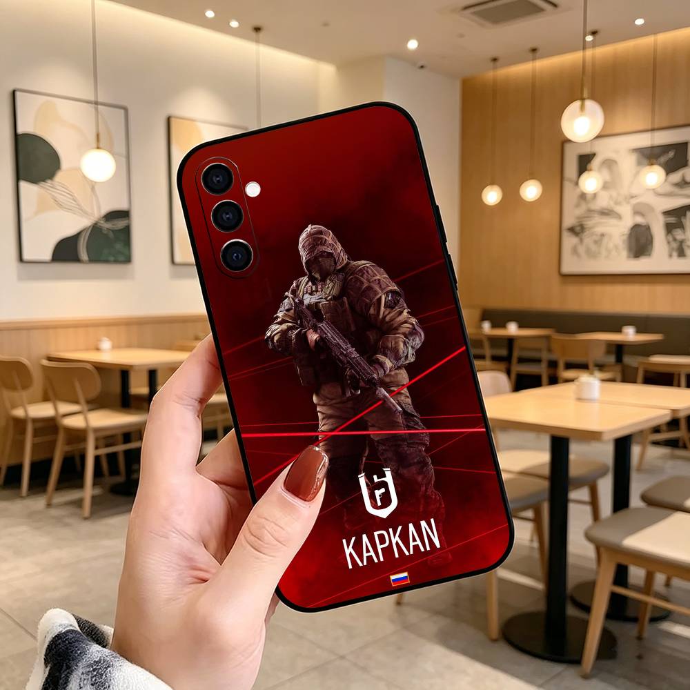 For Z-Rainbow S-Six S-Siege Phone Case Black Silicone Soft For Samsung Galaxy A73,A72,A71,A70,A53,A52,A51
