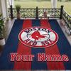 Custom Text Printed Rug Boston Red Sox Non Slip Floor Carpet For Home Room Decor