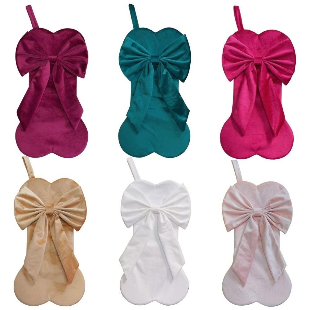 Home Decoration Christmas Gift Bag Bone Shape Xmas Tree Hanging Socks Christmas Ornaments Wall
