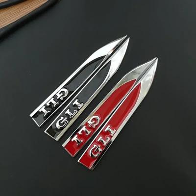 2 шт. x Металлические наклейки на боковые крылья автомобиля GTD GLI для Golf Polo Jetta Passat Tiguan Scirocco