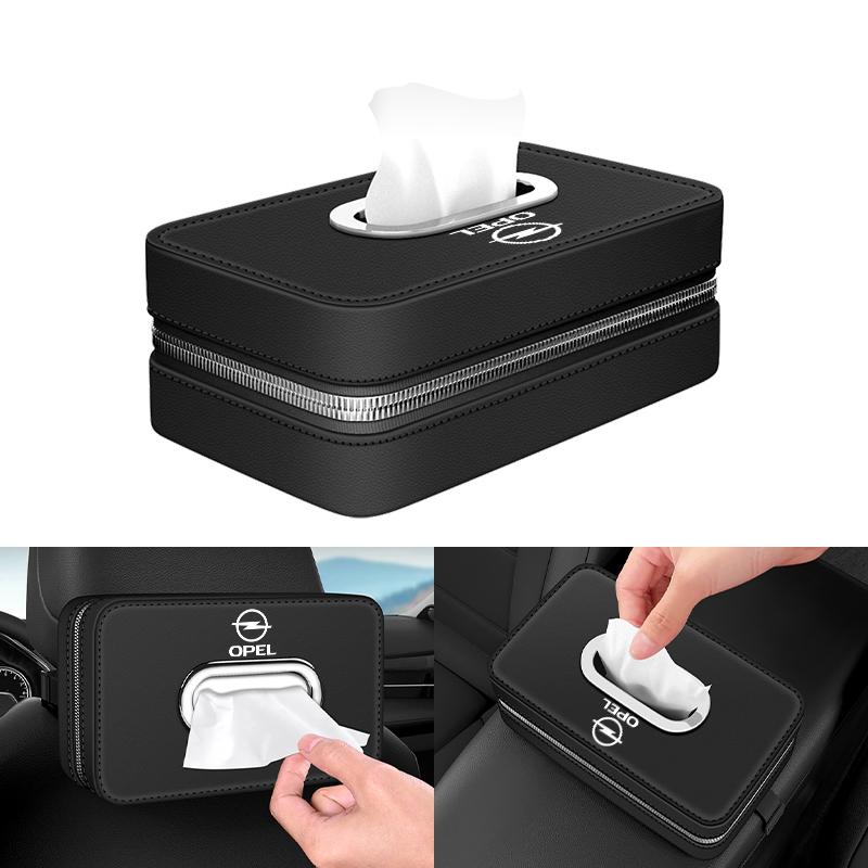 CVB1Car Seatback Tissue Box Paper Towel Bag Napkin Storage Case Accessories For Opel Corsa Astra Insignia Vectra Zafira Meriva Mokka