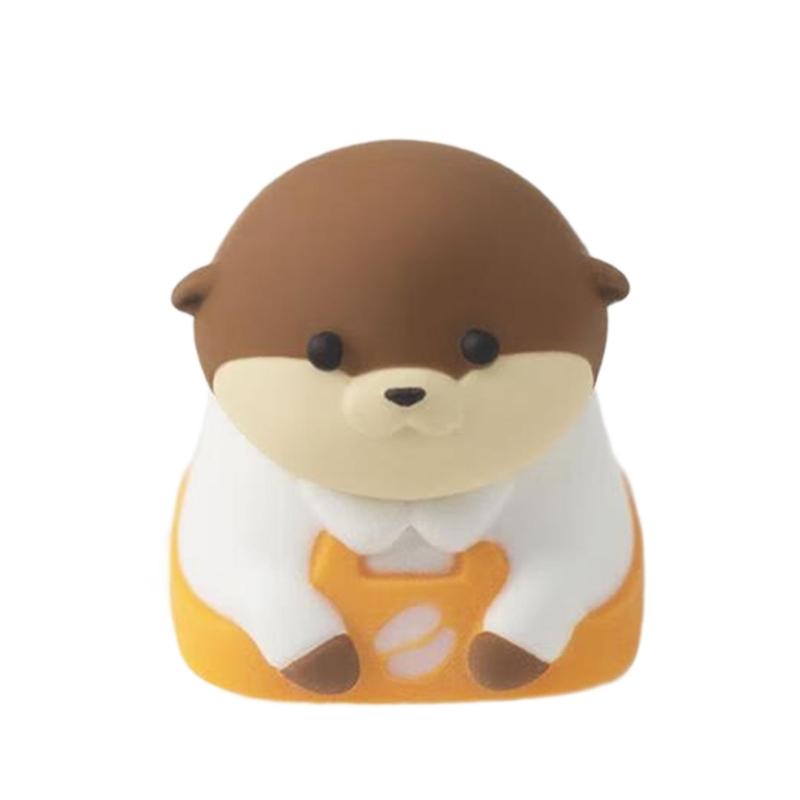 Премиальные кастомные колпачки из смолы Тема разноцветной капибары Гладкая текстура Долговечность Для игровых клавиатур Аксессуары